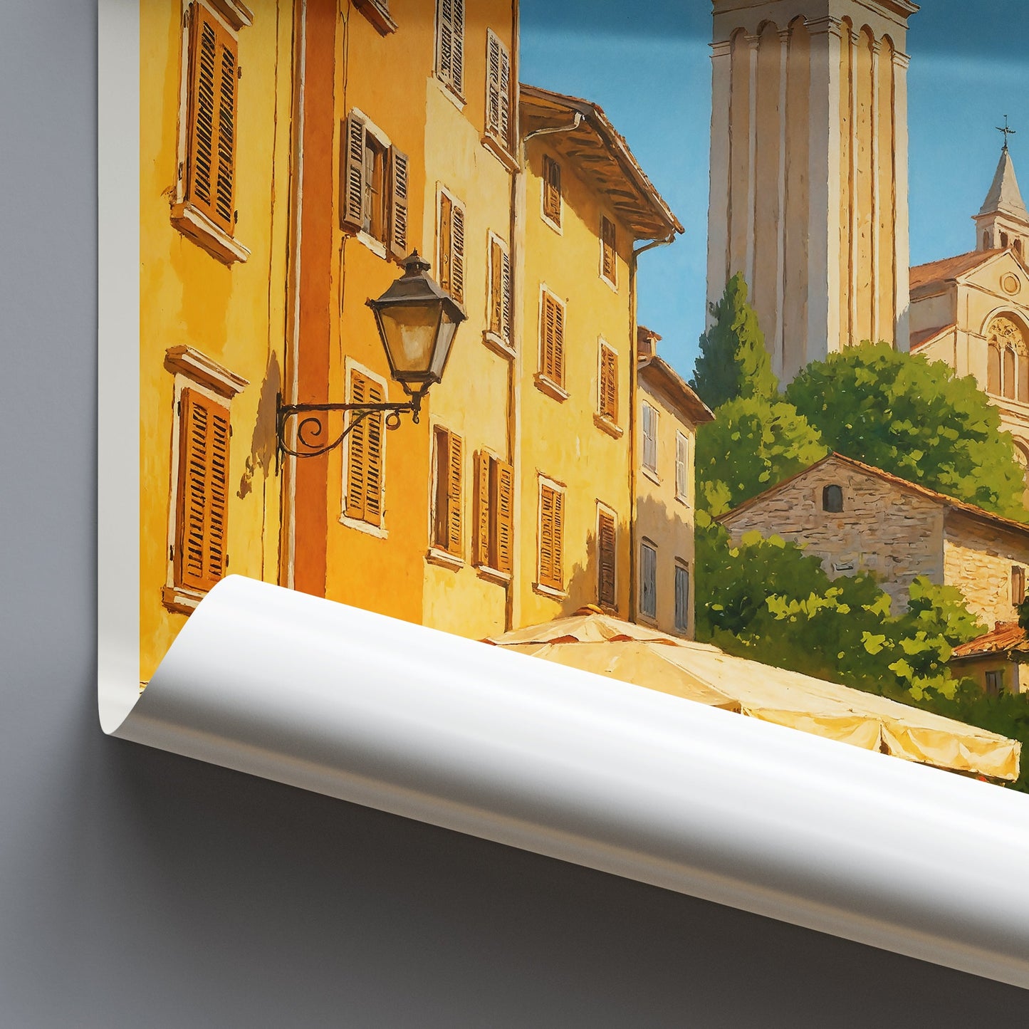 Rovinj Travel Poster, Charming Old Town Street ~ Croatia Art Print & Home Decor | Mediterranean Vacation Gift
