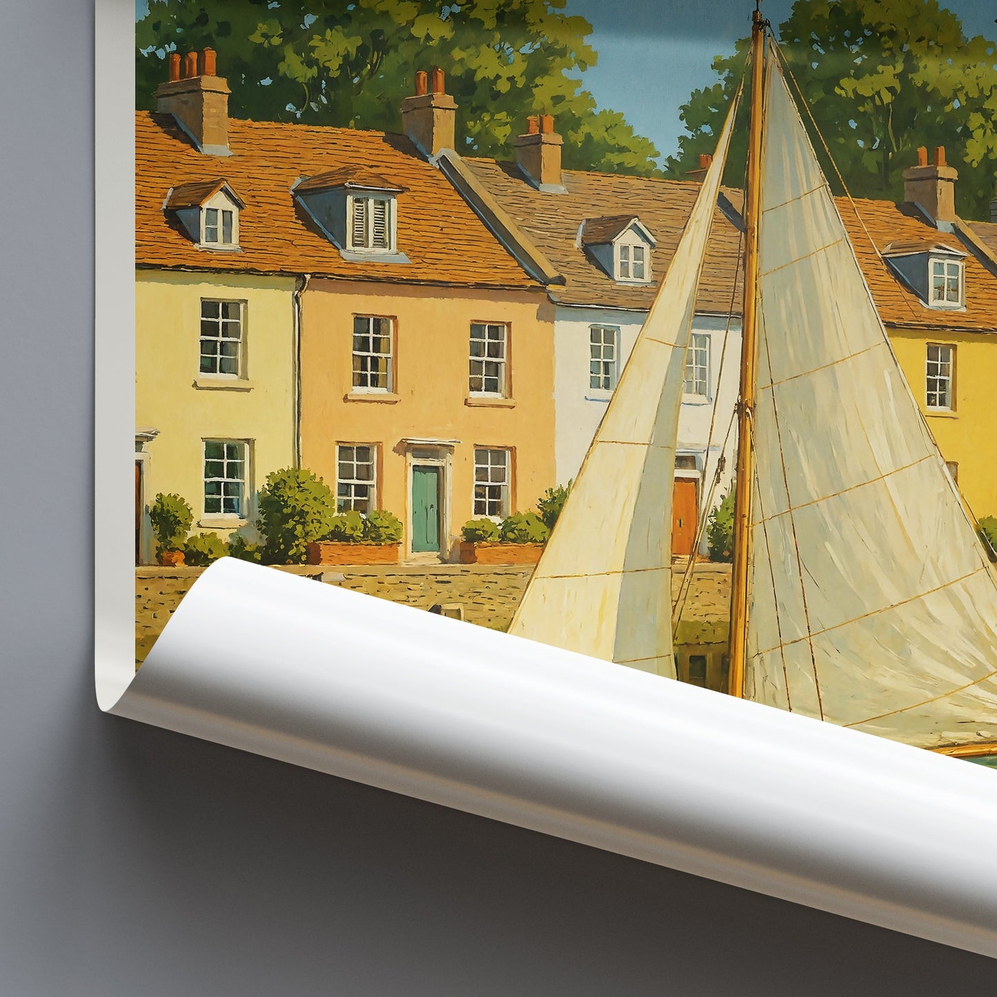 Shoreham Travel Poster | Riverside Serenity Art Print | UK Coastal Wall Decor