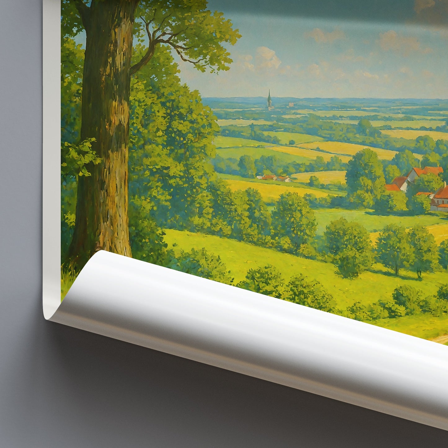 Snipe Dales Travel Poster, Lincolnshire Countryside ~ English Rural Village Art Print | Serene Landscape Wall Art | UK Nature Decor