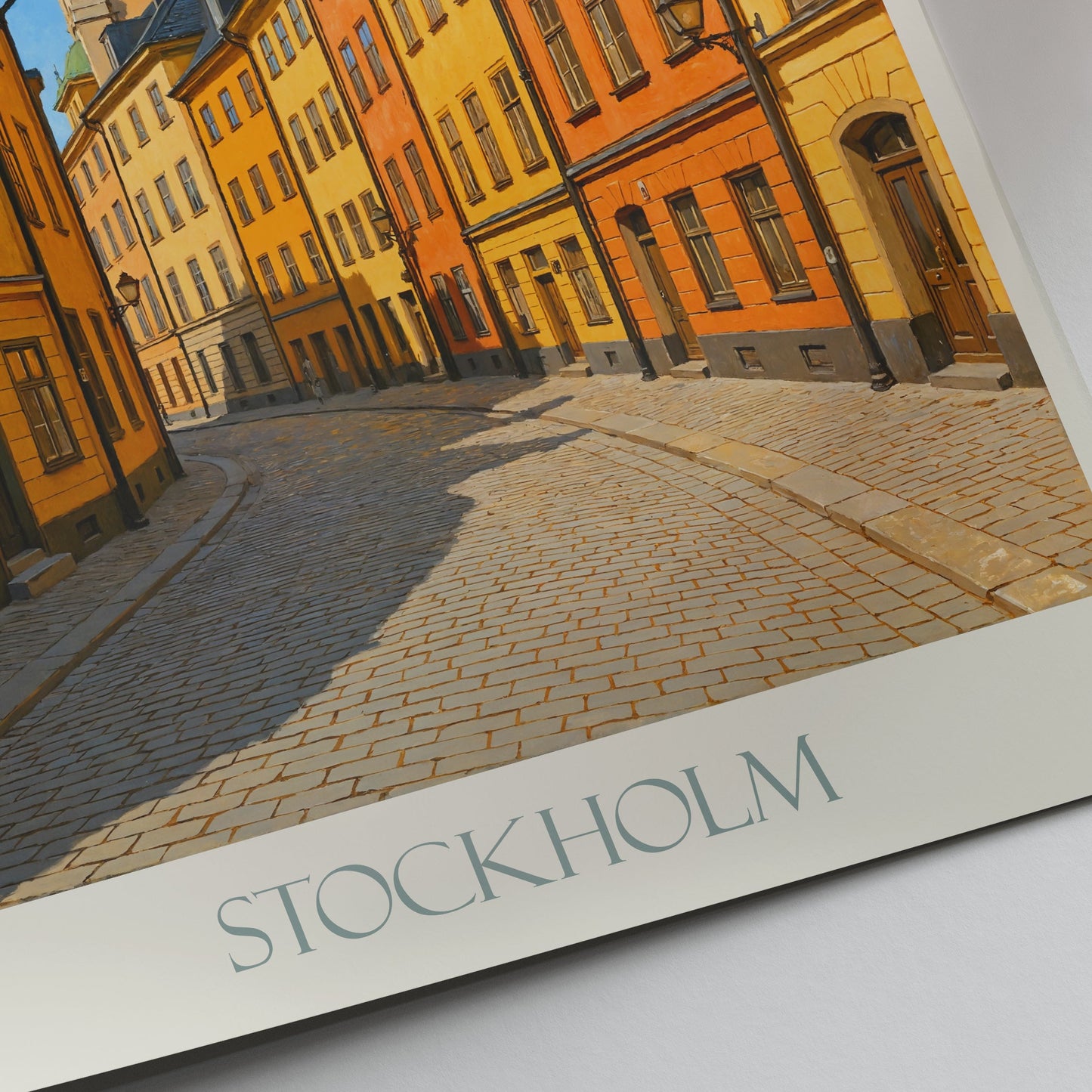 Stockholm Travel Poster | Gamla Stan Old Town View | Sweden Cityscape Art Print | European Home Decor Gift