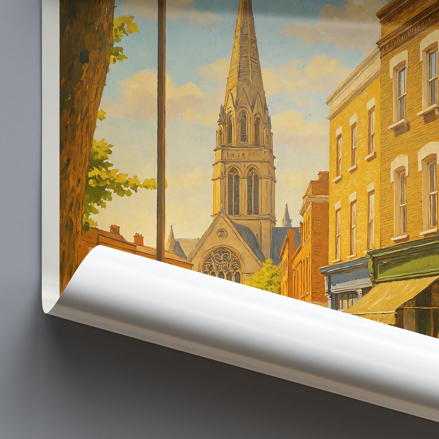 Stoke Newington London Travel Poster | Charming UK Street View Art Print | British Home Decor Wall Art