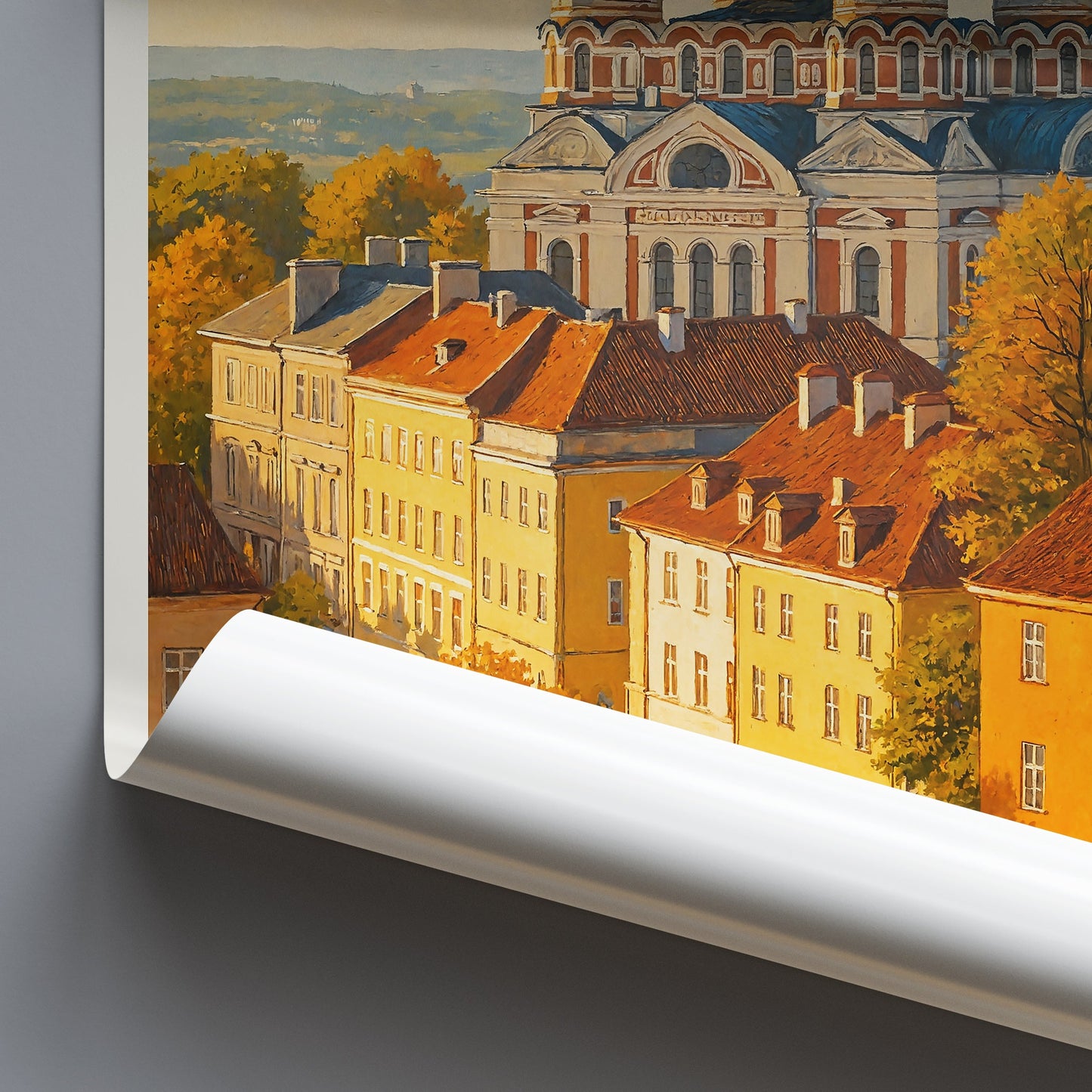 Tallinn Travel Poster, Medieval Old Town Street ~ Vibrant Estonia Art Print | European City Wall Art | Baltic Travel Gift