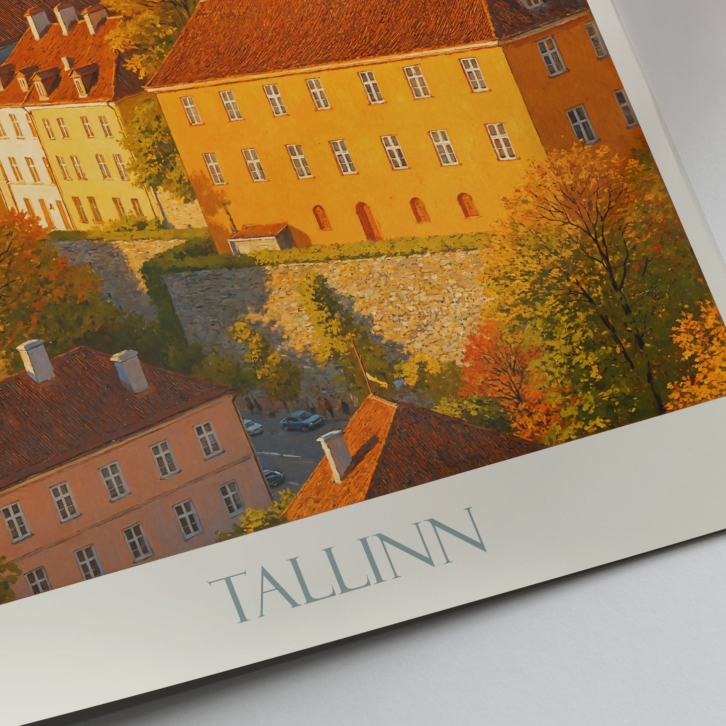 Tallinn Travel Poster, Medieval Old Town Street ~ Vibrant Estonia Art Print | European City Wall Art | Baltic Travel Gift