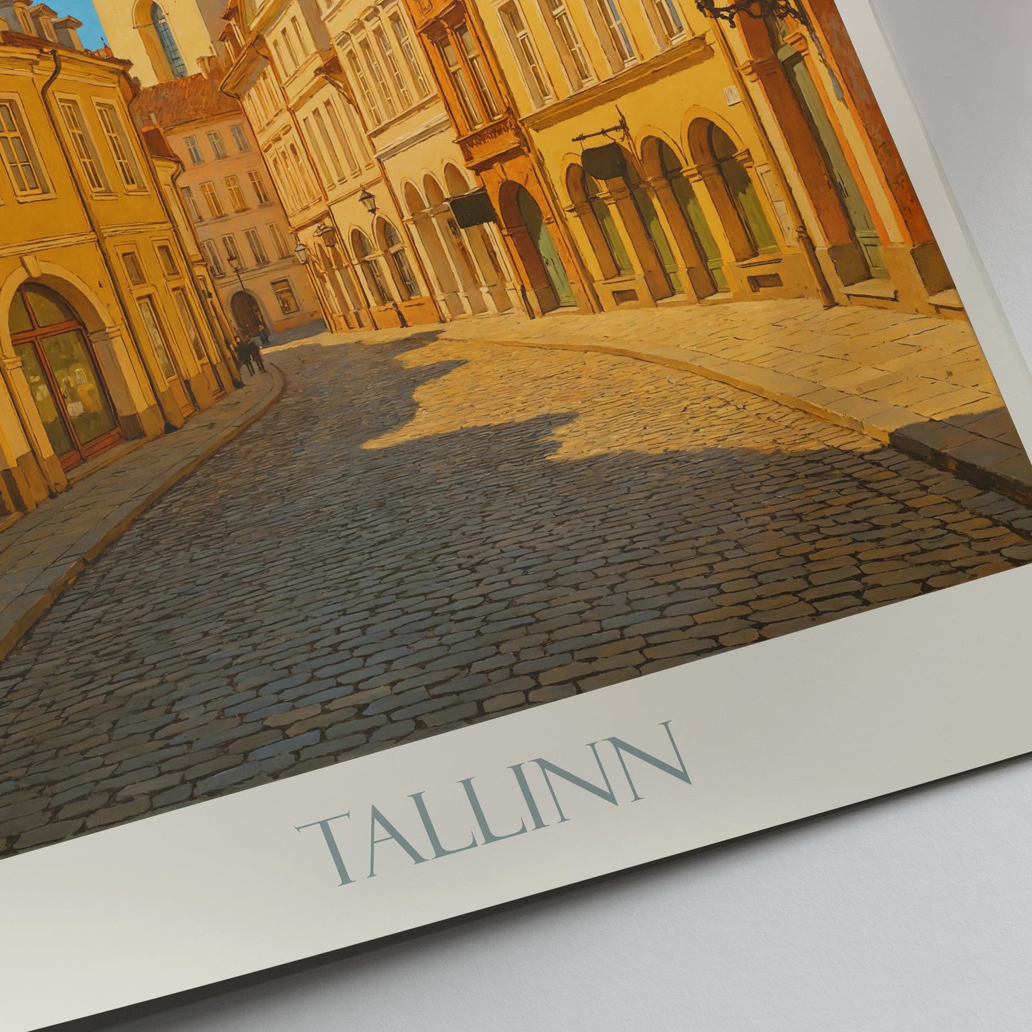 Tallinn Old Town Travel Poster | Estonia Painted Cityscape Art Print | Historic Europe Wall Decor | Personalized Gift