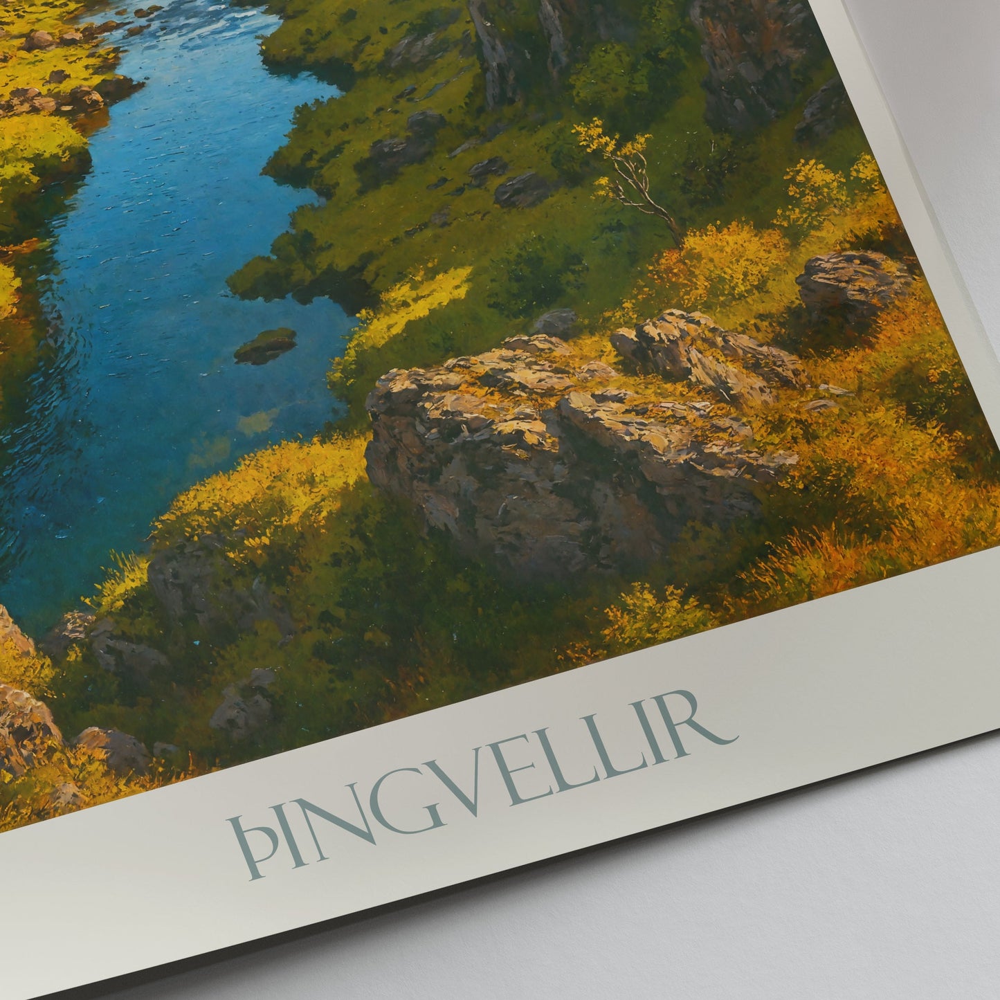 Thingvellir Travel Poster | Iceland National Park Art Print | Stunning Landscape Wall Decor | Nordic Gift Idea