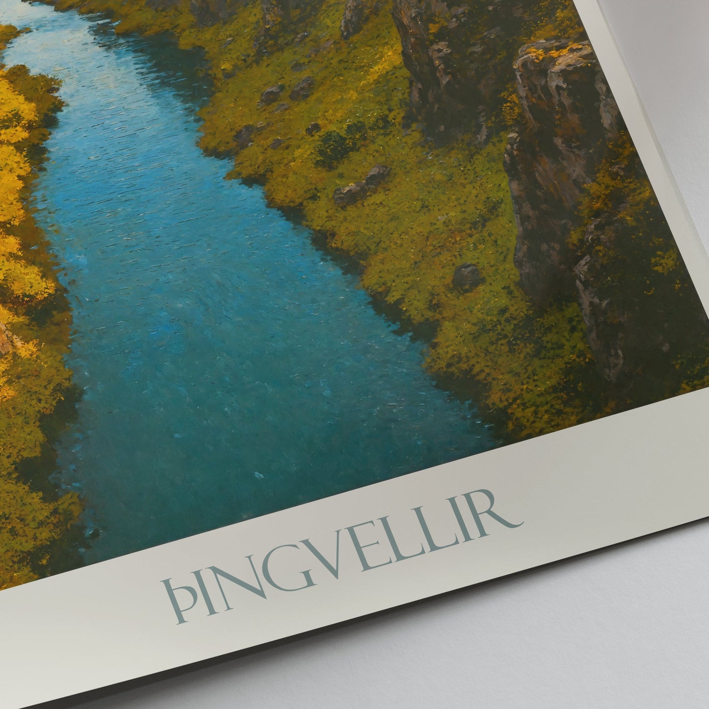 Thingvellir National Park Travel Poster | Iceland Landscape Art Print | Nordic Nature Wall Decor | Unique Gift