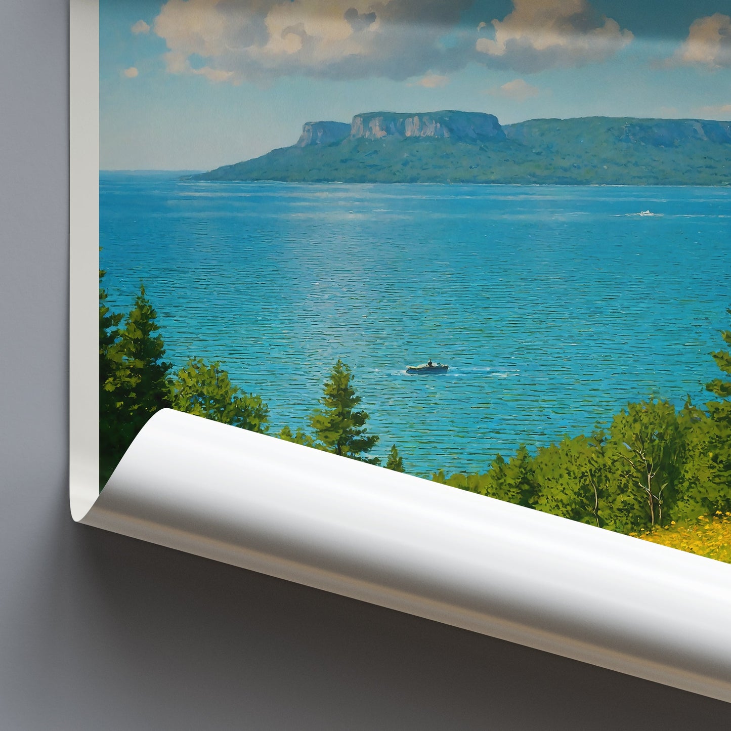 Thunder Bay Travel Poster | Sleeping Giant Landscape Art Print | Ontario Wall Decor | Canadian Nature Gift