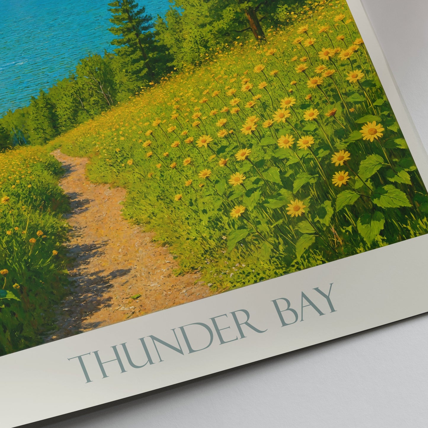 Thunder Bay Travel Poster | Sleeping Giant Landscape Art Print | Ontario Wall Decor | Canadian Nature Gift