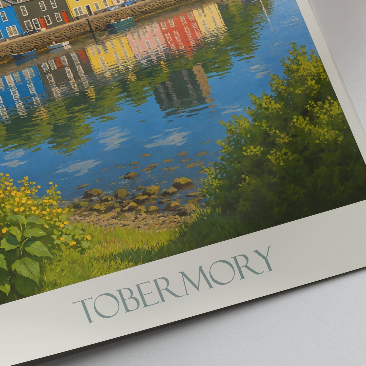 Tobermory Scotland Travel Poster | Vibrant Harbour Wall Art | Colourful Houses Print | Isle of Mull Home Decor