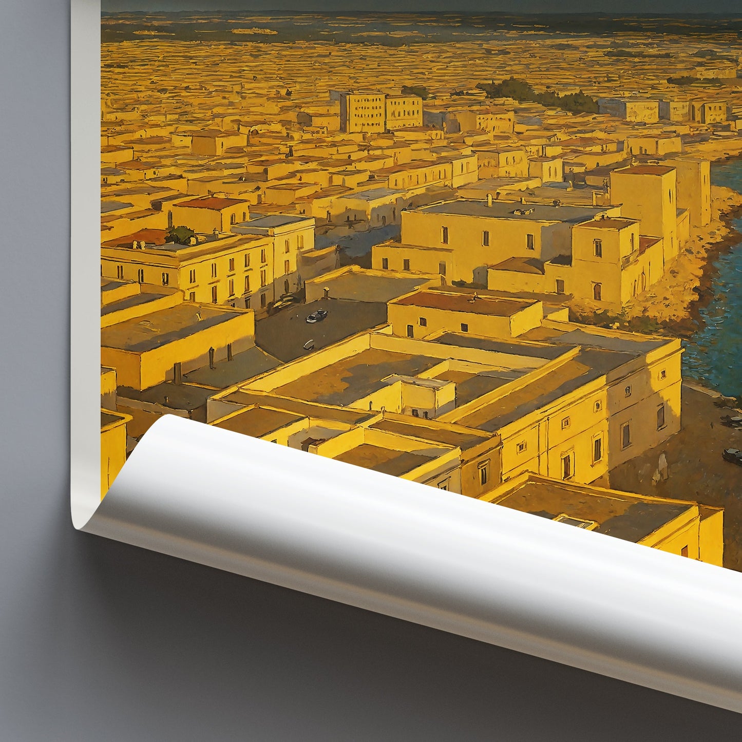Trani Italy Travel Poster | Coastal Puglia Cityscape Print | Cathedral Wall Art | Mediterranean Home Decor Gift