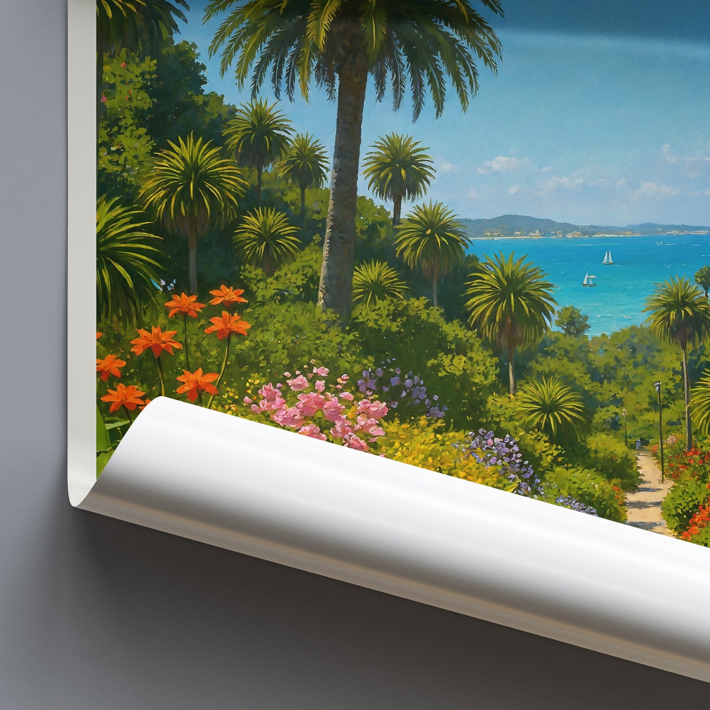 Tresco Abbey Gardens Travel Poster, Isles of Scilly Art Print | Coastal Garden Wall Art & Home Decor | Unique UK Gift