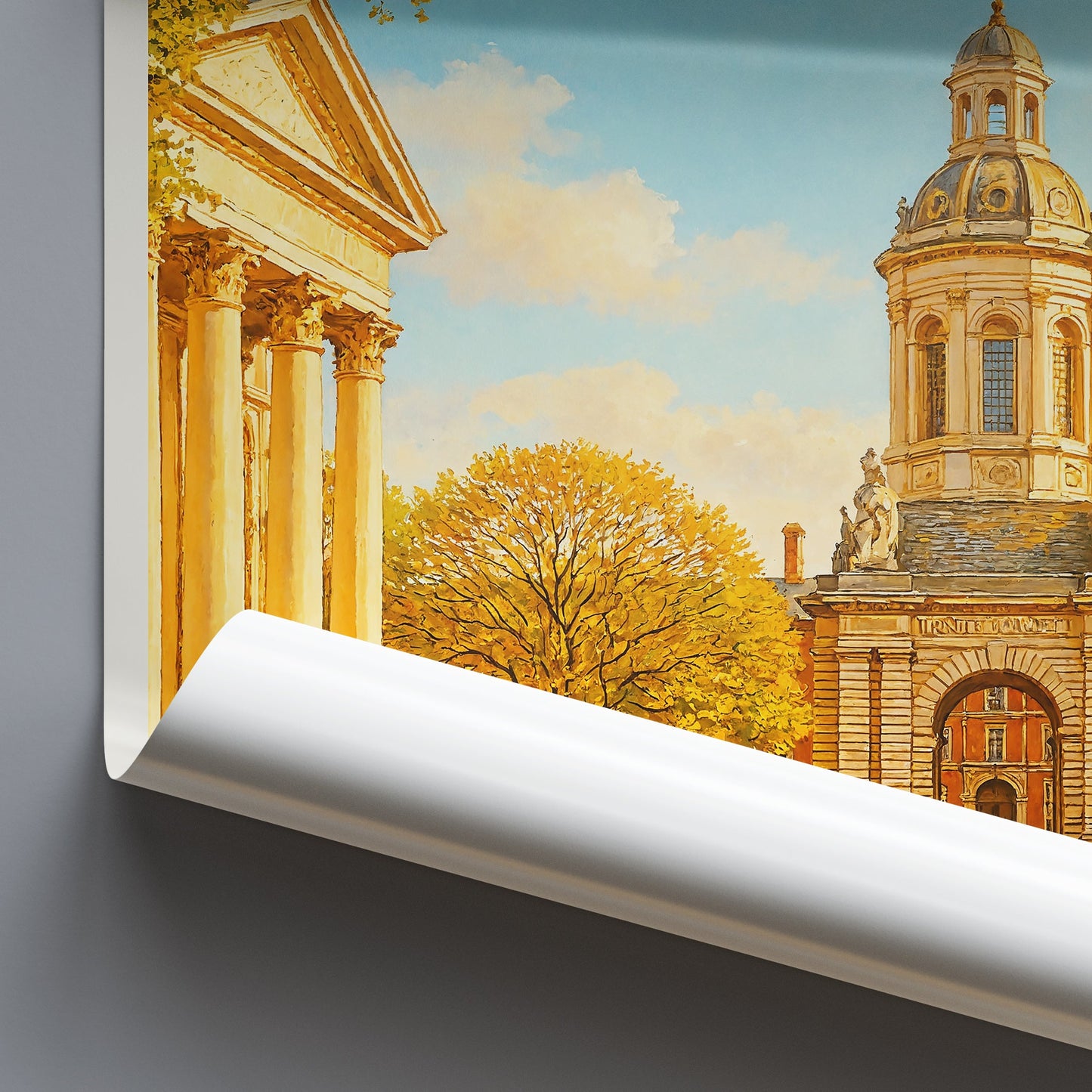 Trinity College Dublin Travel Poster, Ireland ~ Iconic Campus Wall Art | Fall Decor Print | Gift for Dublin Lovers