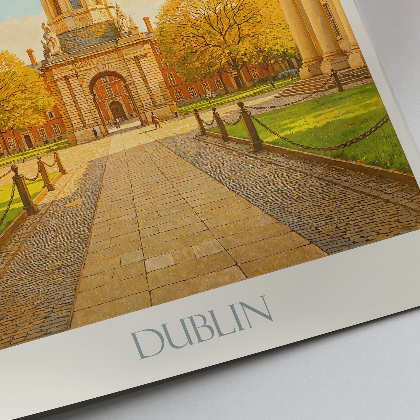 Trinity College Dublin Travel Poster, Ireland ~ Iconic Campus Wall Art | Fall Decor Print | Gift for Dublin Lovers