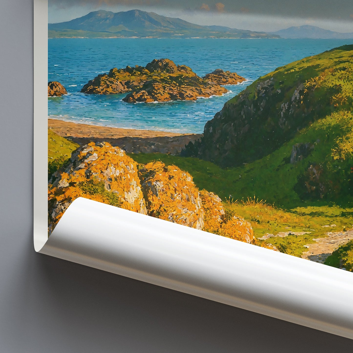 Twr Mawr Lighthouse Anglesey Travel Poster | Llanddwyn Island Wales Print | Coastal Seascape Art Decor | Welsh Gift
