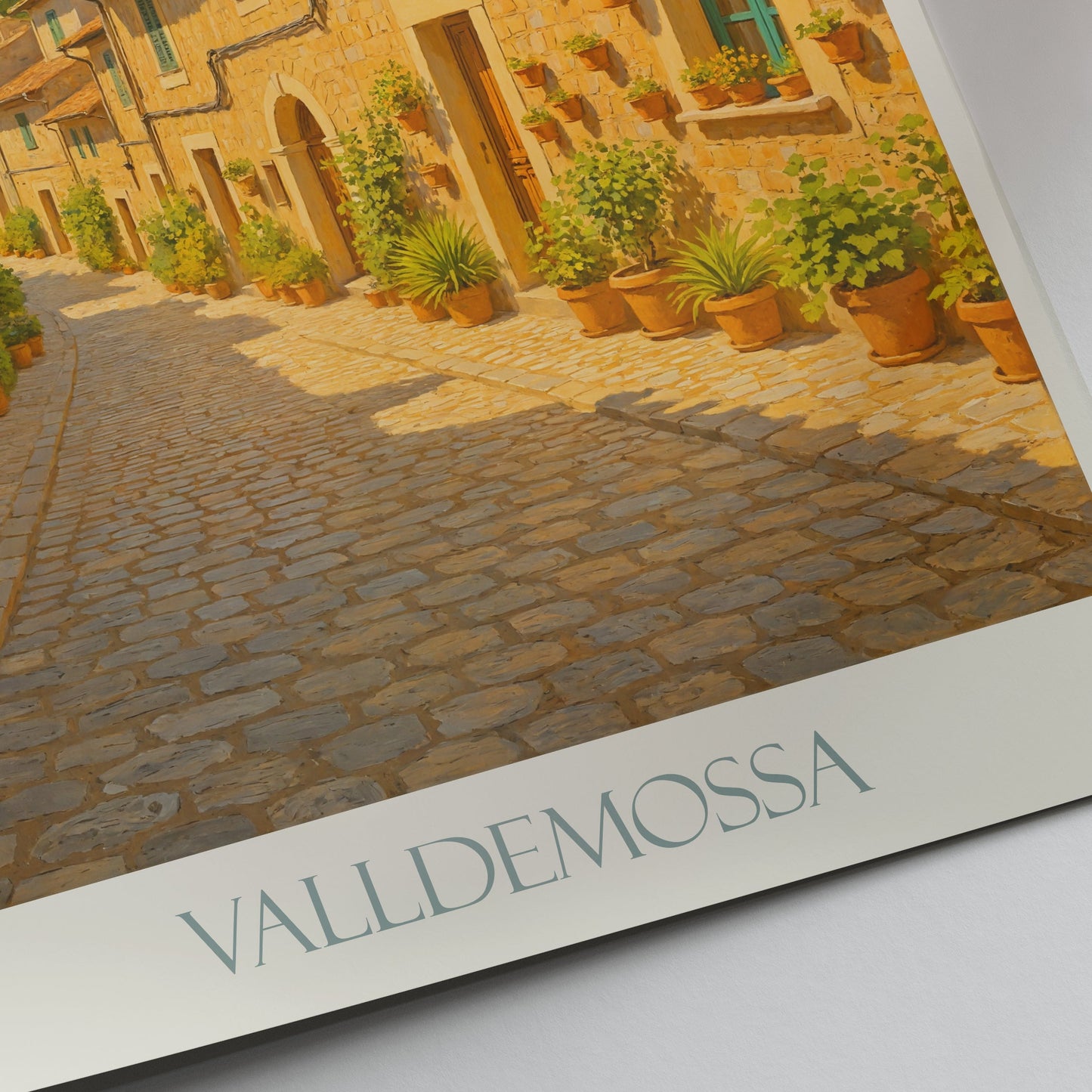 Valldemossa Travel Poster | Mallorca Street Scene Art Print | Spanish Village Wall Decor | Europe Vacation Gift