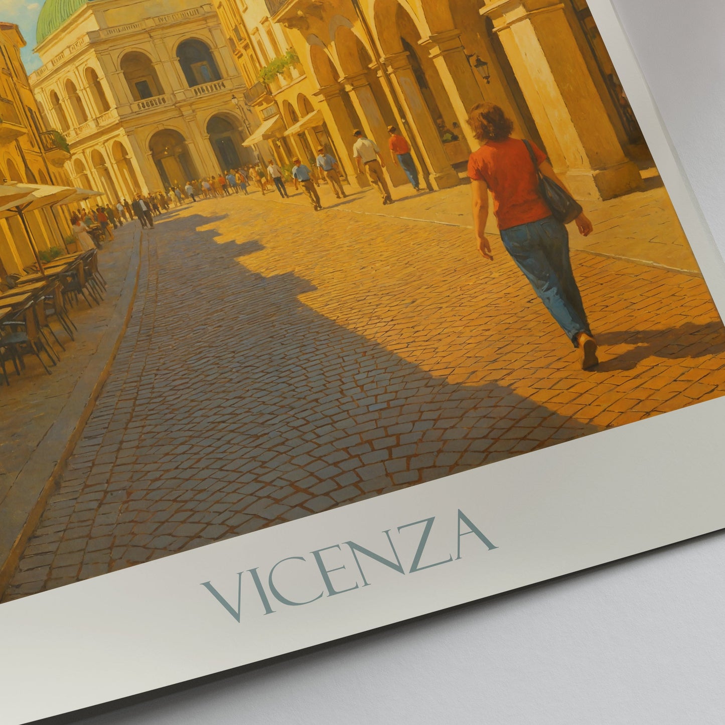 Vicenza Travel Poster | Palladian Street Italy Art Print | Historic Cityscape Wall Decor | Italian City Gift