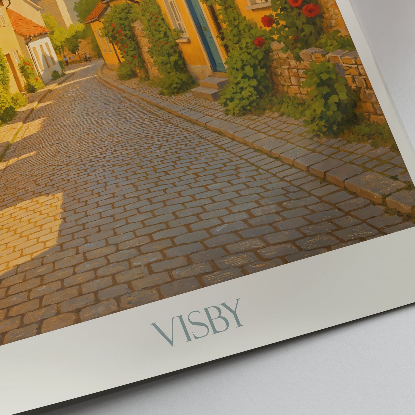 Visby Travel Poster | Sweden Cathedral Towers Wall Art Print | Charming Old Town Cityscape Home Decor Gift