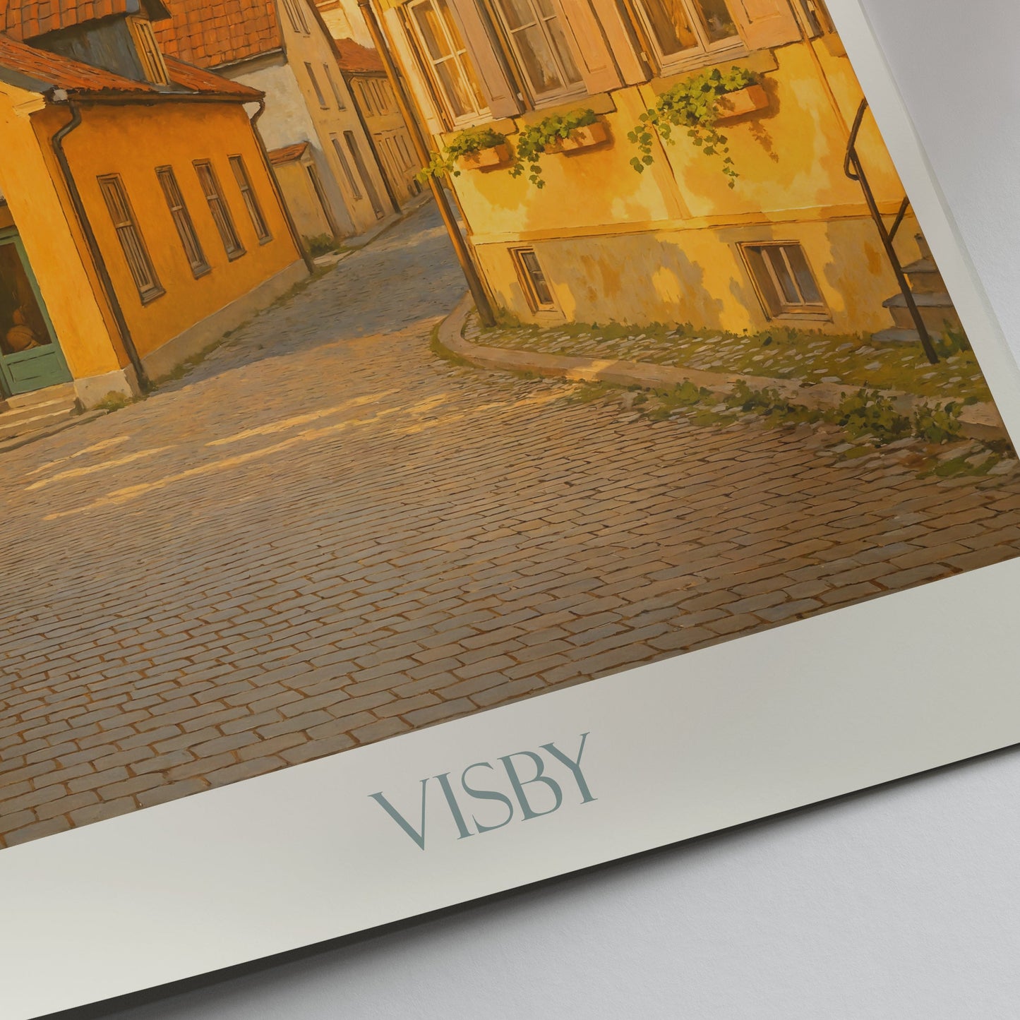 Visby Travel Poster | Sweden Old Town Art Print | Medieval Cityscape | Charming Street Scene Home Decor