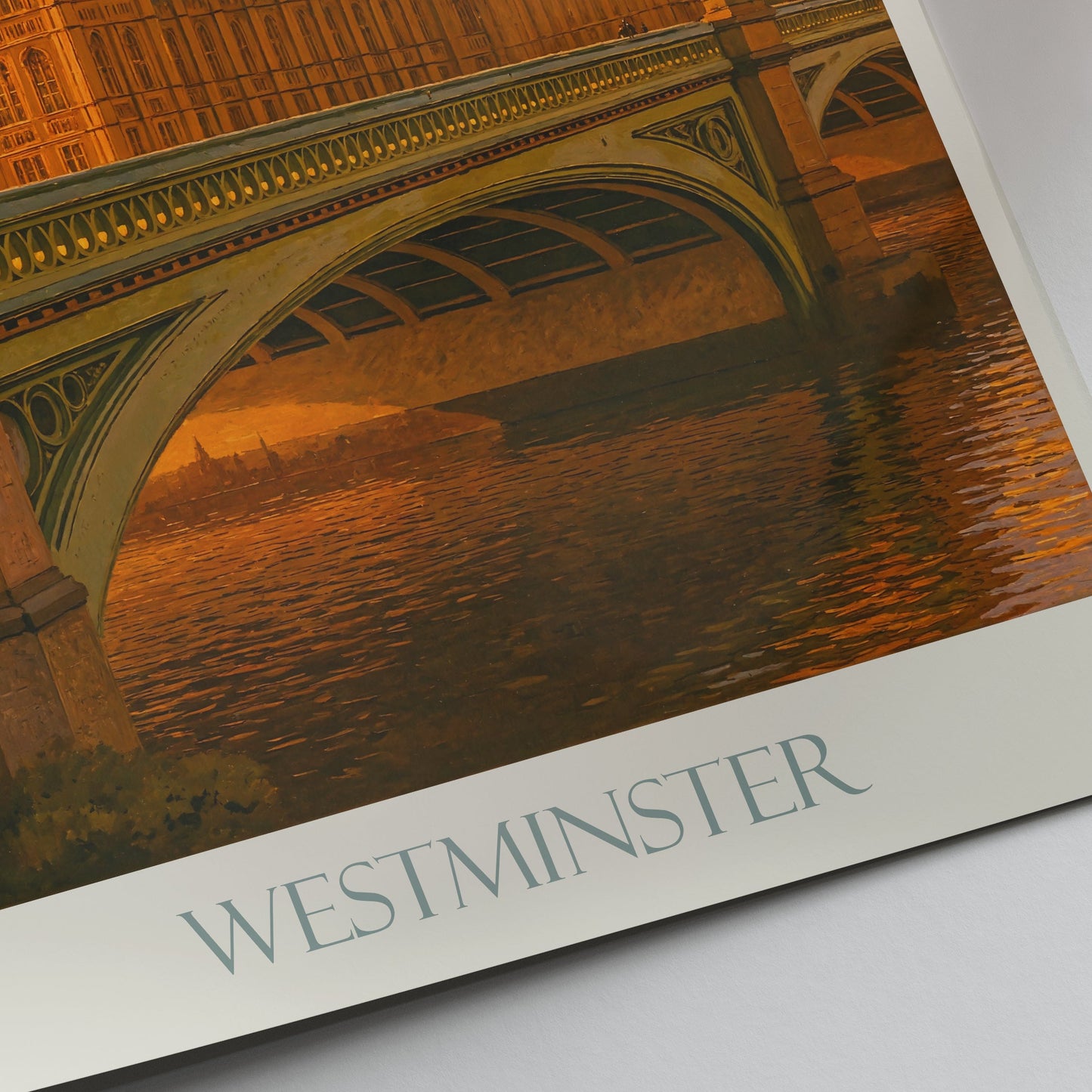 Westminster London Travel Poster, Big Ben Sunset Art | Houses of Parliament Print | Iconic UK Cityscape Wall Decor