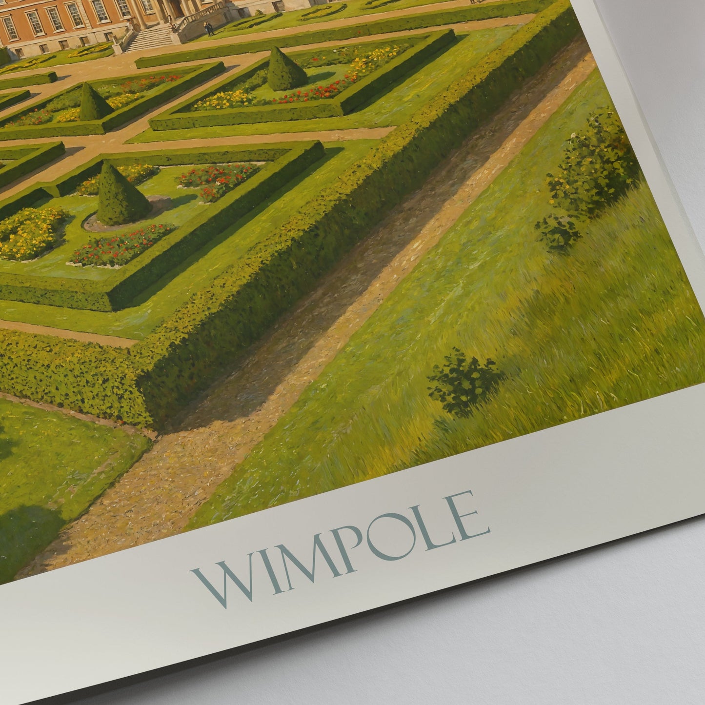 Wimpole Hall Travel Poster, England Stately Home Art | National Trust Print | UK Grandeur | Historic Countryside Decor