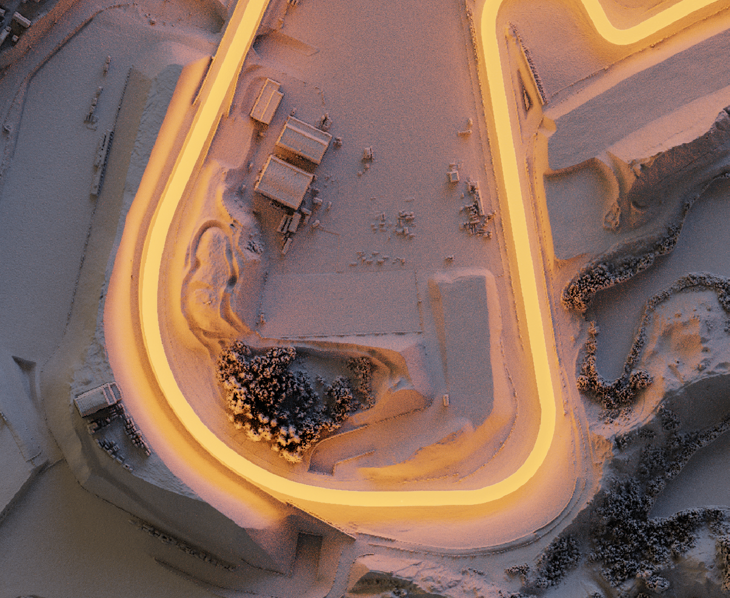 Zandvoort Circuit ~ Dutch F1 Grand Prix ~ 2D Shaded Relief Map Print Poster