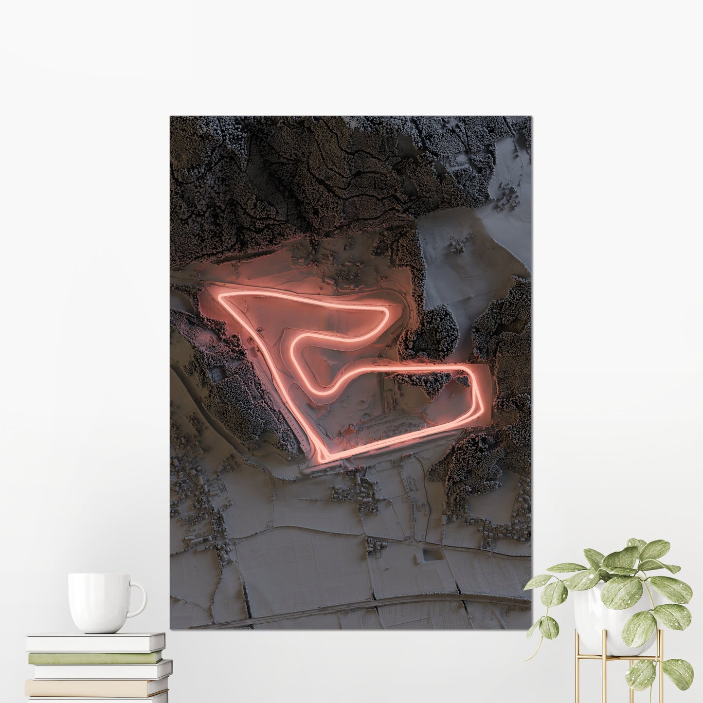 Red Bull Ring ~ F1 Austrian Grand Prix ~ 2D Shaded Relief Map Print Poster