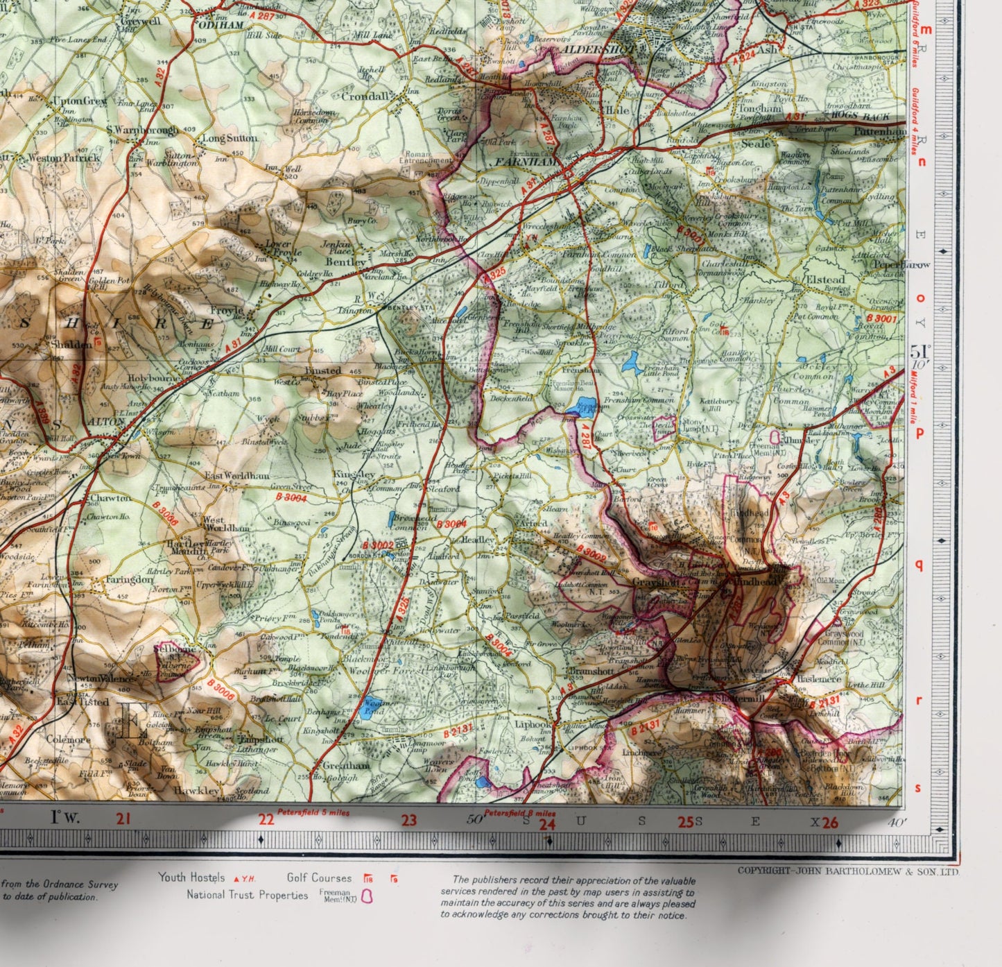 Salisbury Plain ~ 2D Shaded Relief Map Vintage Atlas Style Print