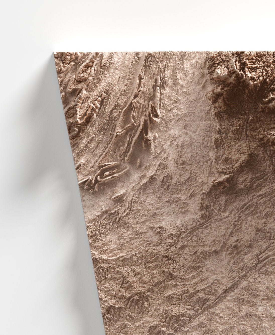 Georgia ~ 2D Minimalist Topographic Map Print ~ Shaded Relief US State
