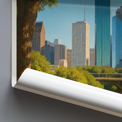 Houston Travel Print ~ Texas Travel Poster |