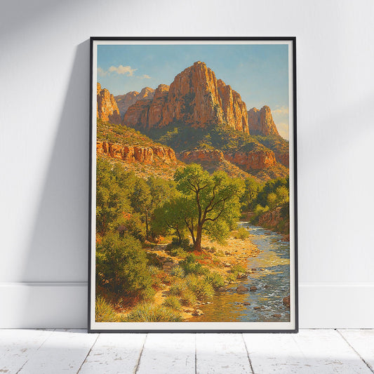 Zion National Park Travel Print ~ Utah Travel Poster