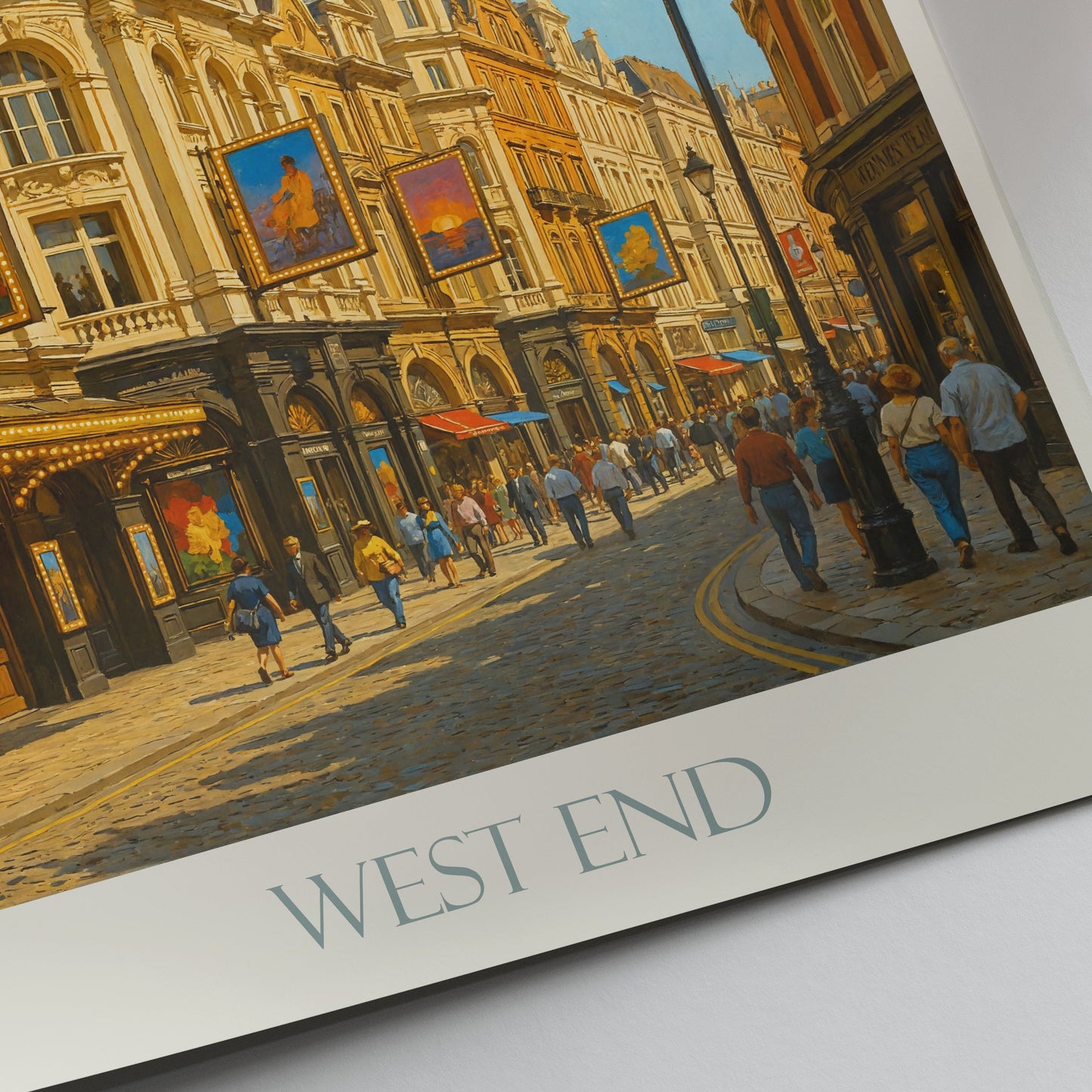 London Travel Poster | West End Theatre District Art Print | Vintage Oil Painting Style Wall Art