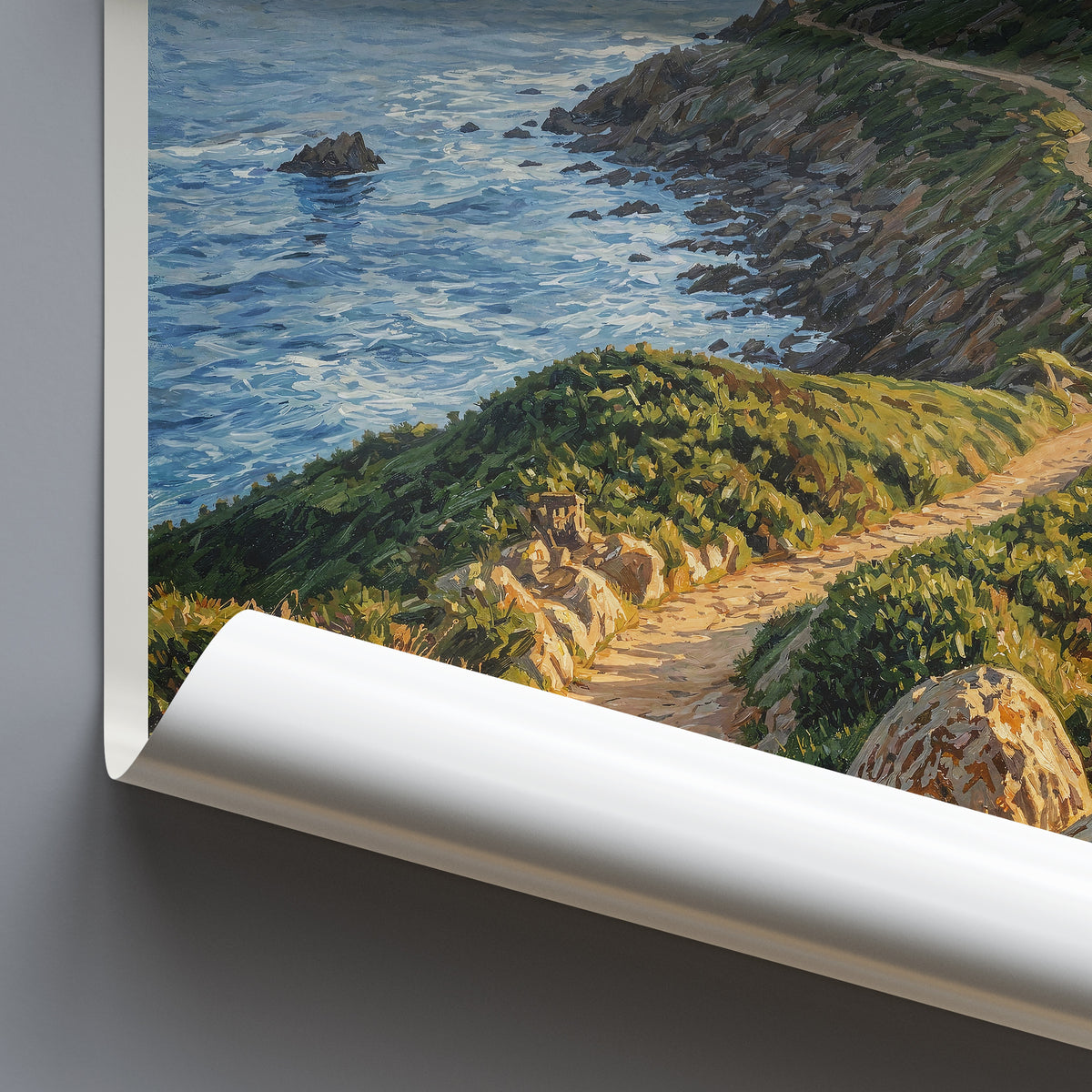 Ajaccio Corsica Travel Poster: Pointe de la Parata & Îles Sanguinaires Painted Art Print