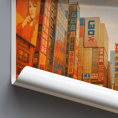 Akihabara Travel Poster | Retro Tokyo Anime Art Print | Japan Cityscape Wall Decor | Vintage Style Home Gift