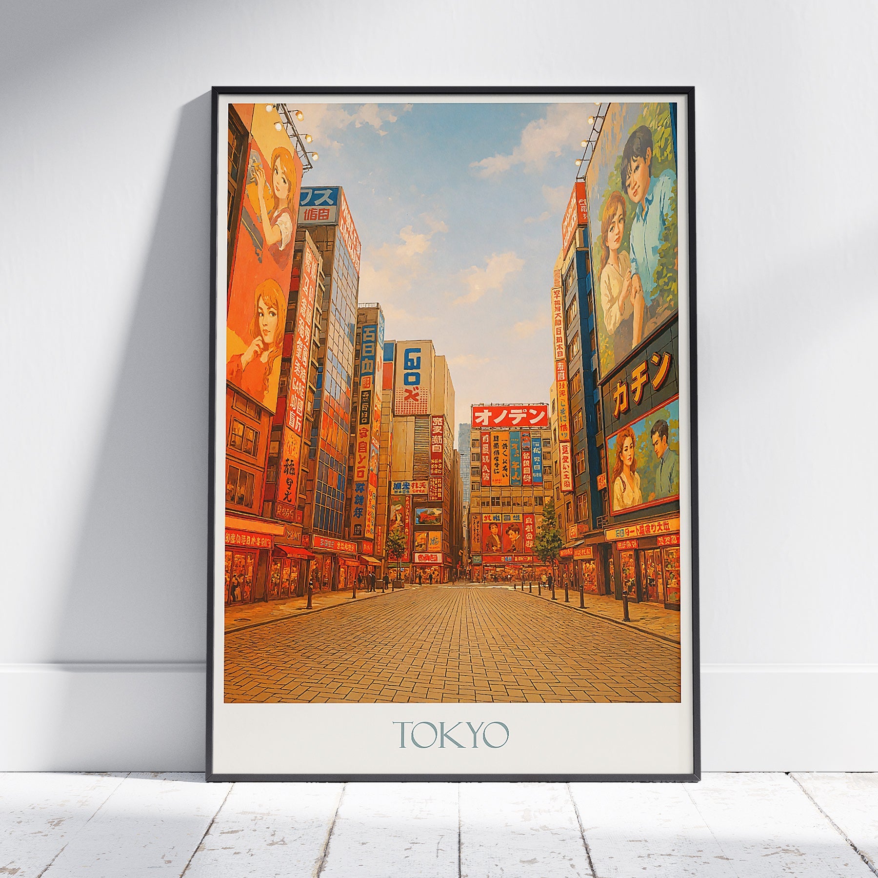 Akihabara Travel Poster | Retro Tokyo Anime Art Print | Japan Cityscape Wall Decor | Vintage Style Home Gift