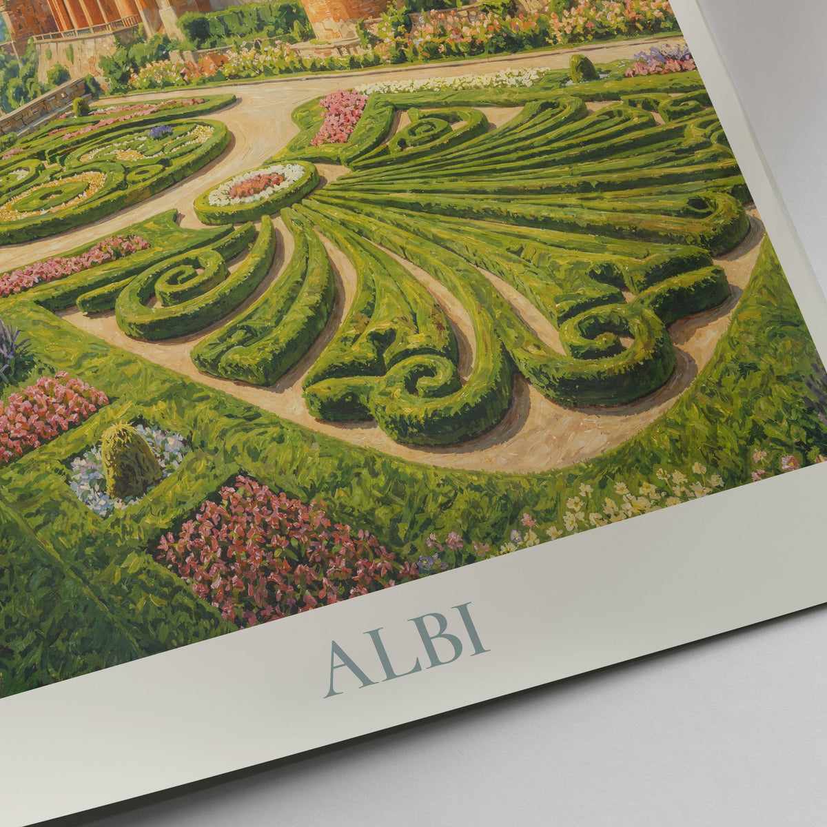 Albi Occitanie Travel Poster: Palais de la Berbie Gardens & Pont Vieux Art Print