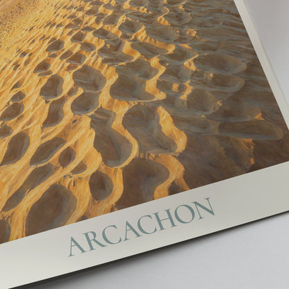 Arcachon France Travel Poster: Dune du Pilat Coastal Painted Art Print