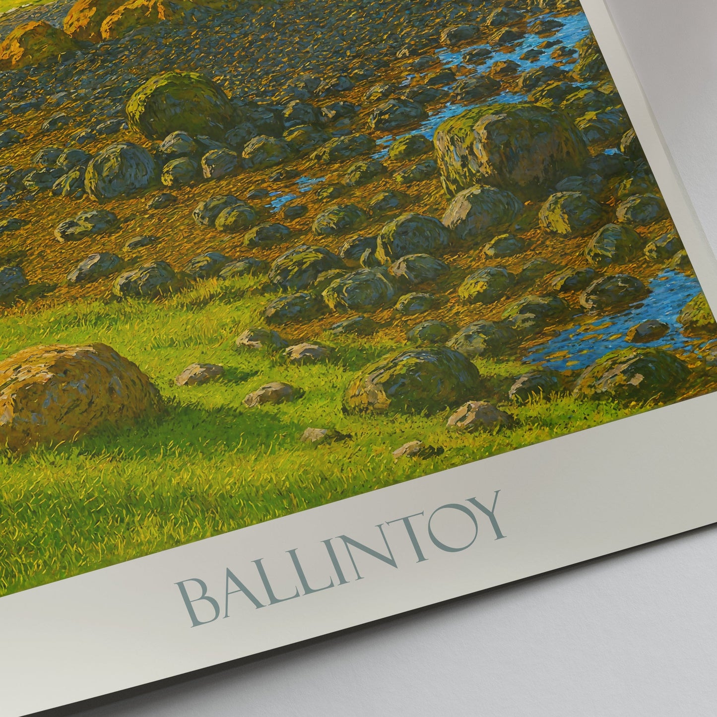 Ballintoy Travel Poster, Northern Ireland Coastal Landscape | Irish Wall Art Print | Causeway Coast Decor Gift