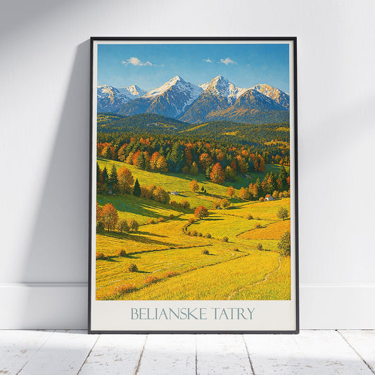 Belianske Tatras Poster | Slovakia Autumn Mountain Art Print | Vibrant Fall Landscape Decor | Nature Lover Gift