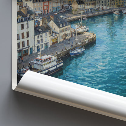 Belle-Île-en-Mer Brittany Travel Poster: Le Palais Harbour and Citadelle Vauban Art Print