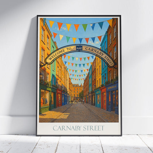 Carnaby Street London Travel Poster | Vibrant UK City Wall Art Print | Iconic Soho Decor Gift