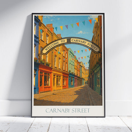 Carnaby Street London Travel Poster | Iconic Soho Art Print | Vibrant UK Landmark Wall Decor | Vintage Style Gift