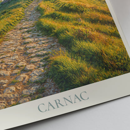 Carnac Brittany Travel Poster: Chapelle Saint-Michel Art Print.