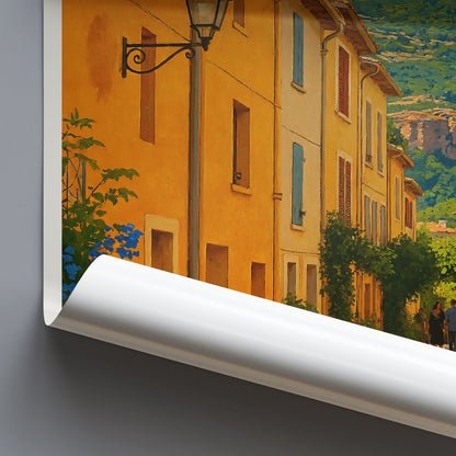 Cassis Travel Poster, Charming French Street View | Provence Art Print & Home Decor | Mediterranean Village Gift