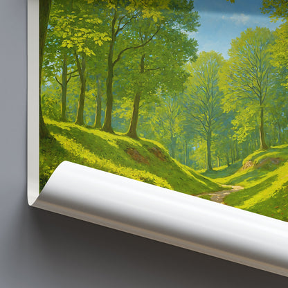 Castle Neroche Woodland Poster | Serene Forest Wall Art Print | Somerset Nature Decor | Hiking Trail Gift