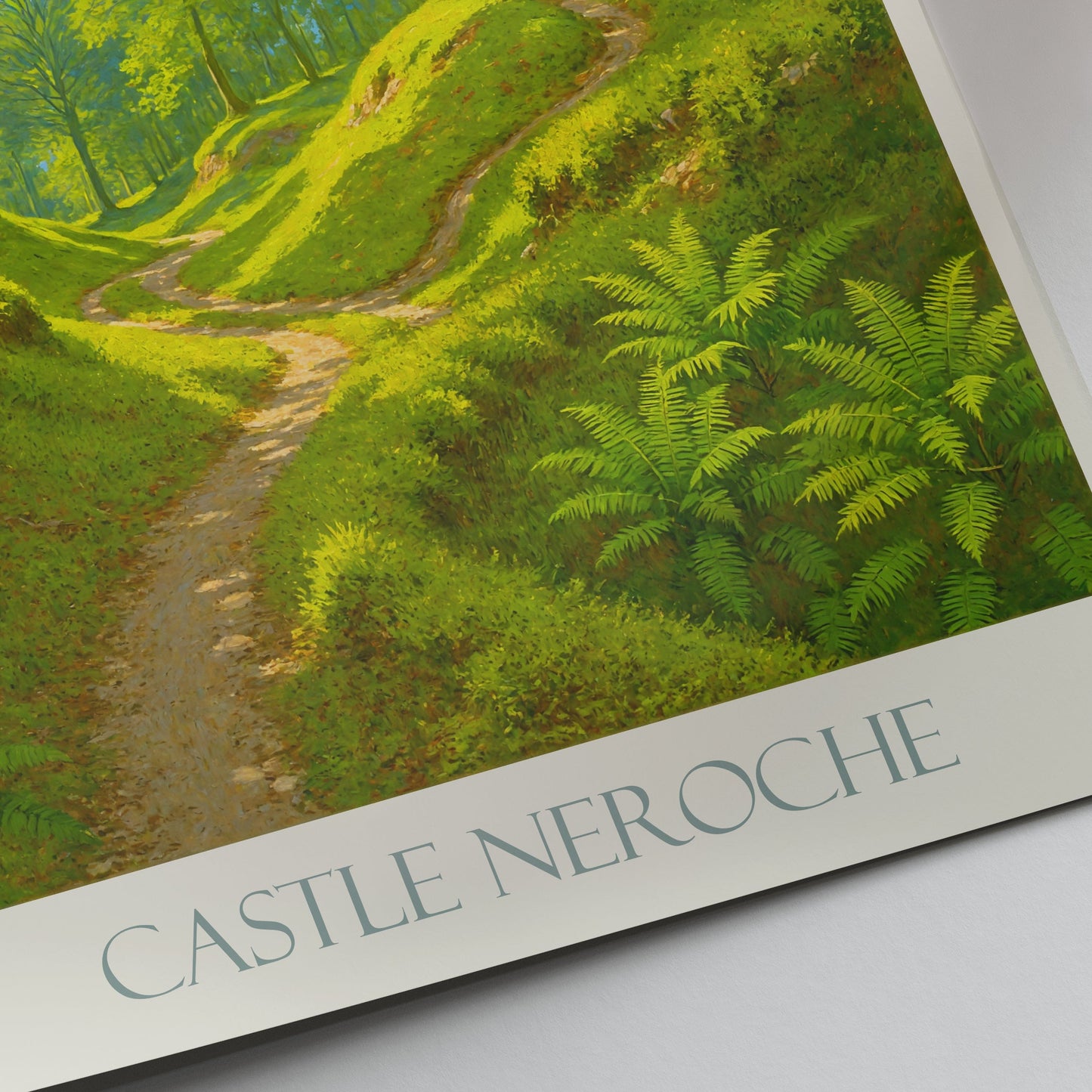 Castle Neroche Woodland Poster | Serene Forest Wall Art Print | Somerset Nature Decor | Hiking Trail Gift