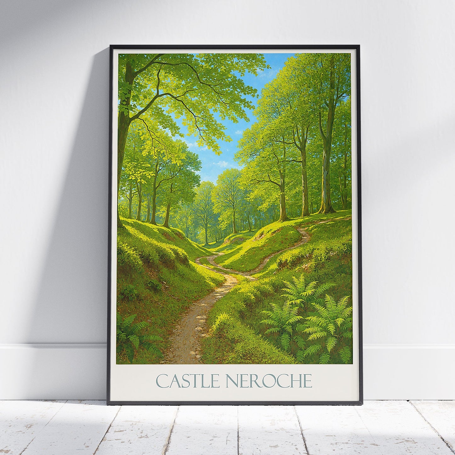 Castle Neroche Woodland Poster | Serene Forest Wall Art Print | Somerset Nature Decor | Hiking Trail Gift