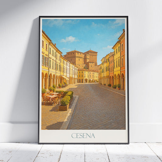 Cesena Travel Poster, Italy | Renaissance Street Art Print | Historic Italian City Wall Decor | Vintage Style Gift