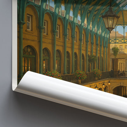 Covent Garden London Travel Poster | Iconic Market Art Print | UK Cityscape Wall Decor
