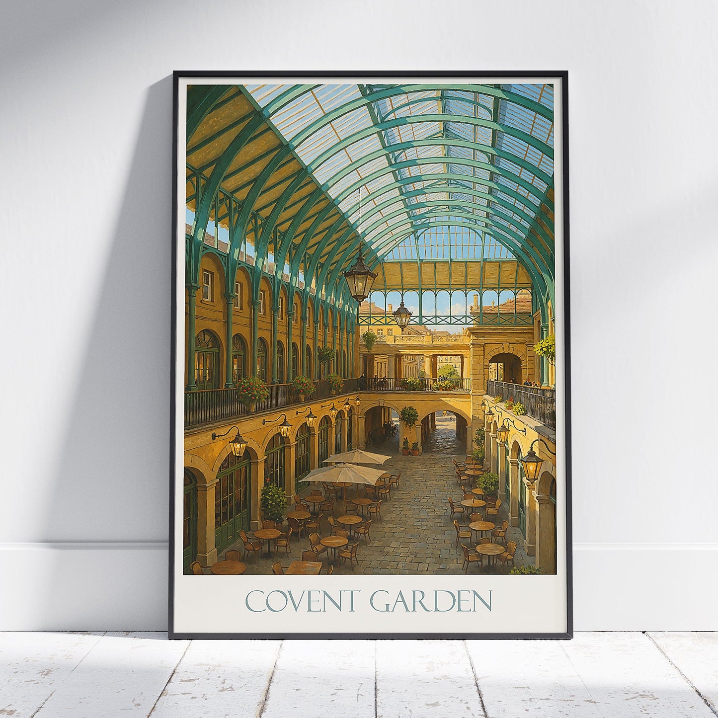 Covent Garden London Travel Poster | Iconic Market Art Print | UK Cityscape Wall Decor