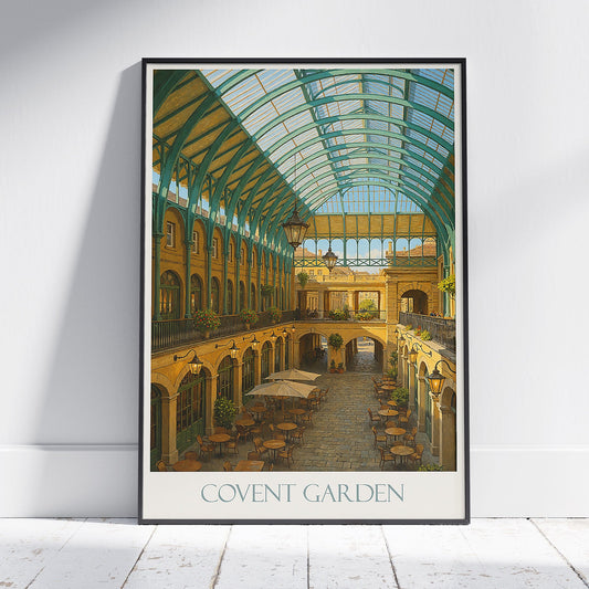 Covent Garden London Travel Poster | Iconic Market Art Print | UK Cityscape Wall Decor